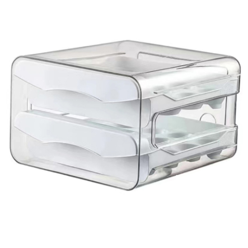 2-layer egg storage box for the refrigerator – Freshness-preserving white