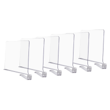 Transparente Regaleinteiler für die Kleiderschrankorganisation, 6 Stück