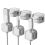6 magnetic cable management clips for data cables, white 1