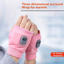 Rechargeable portable heated gloves Heated fingerless gloves A