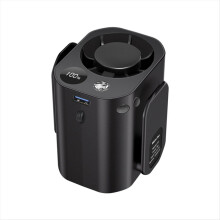 Vielseitiger, tragbarer Ventilator mit Powerbank, LED-Licht und langem Clip