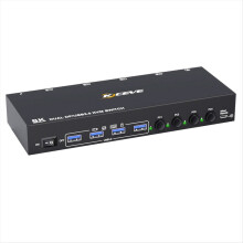 8K DP KVM-Switch mit zwei DisplayPort- und USB 3.0-Anschlüssen (EU-Stecker)