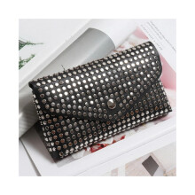 Fashion Rivets Hüfttasche Gürteltasche Damen (Schwarz)