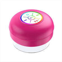 Bluetooth-Lautsprecher mit farbiger LED-Beleuchtung, kleiner Lautsprecher, rosarot