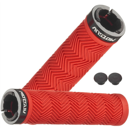 Fahrradlenkergriffe, weiche Gummigriffe, rot