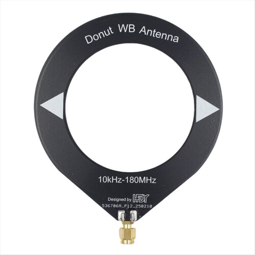 10 kHz-180 MHz mini-loop antenna, all bands covered, black