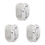 3-piece Cartoon Foldable Laundry Basket Mesh Toy Storage Bin White 1