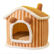 Warme Katzenhöhle, hausförmige Hundehütte, warmes Winternest für Katzen, Welpenhöhle