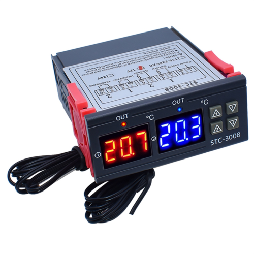 Dual Digital -3008 Temperature Controller Two Relay Outputs, A