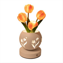 Tulpen-Nachtlicht, künstliche Blumen-Schreibtischlampe