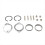 Exhaust flange mounting kit: flanges, gaskets, nuts, washers for 1