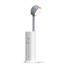 Weiße Mini-Powerbank mit tragbarer LED, 5000 mAh