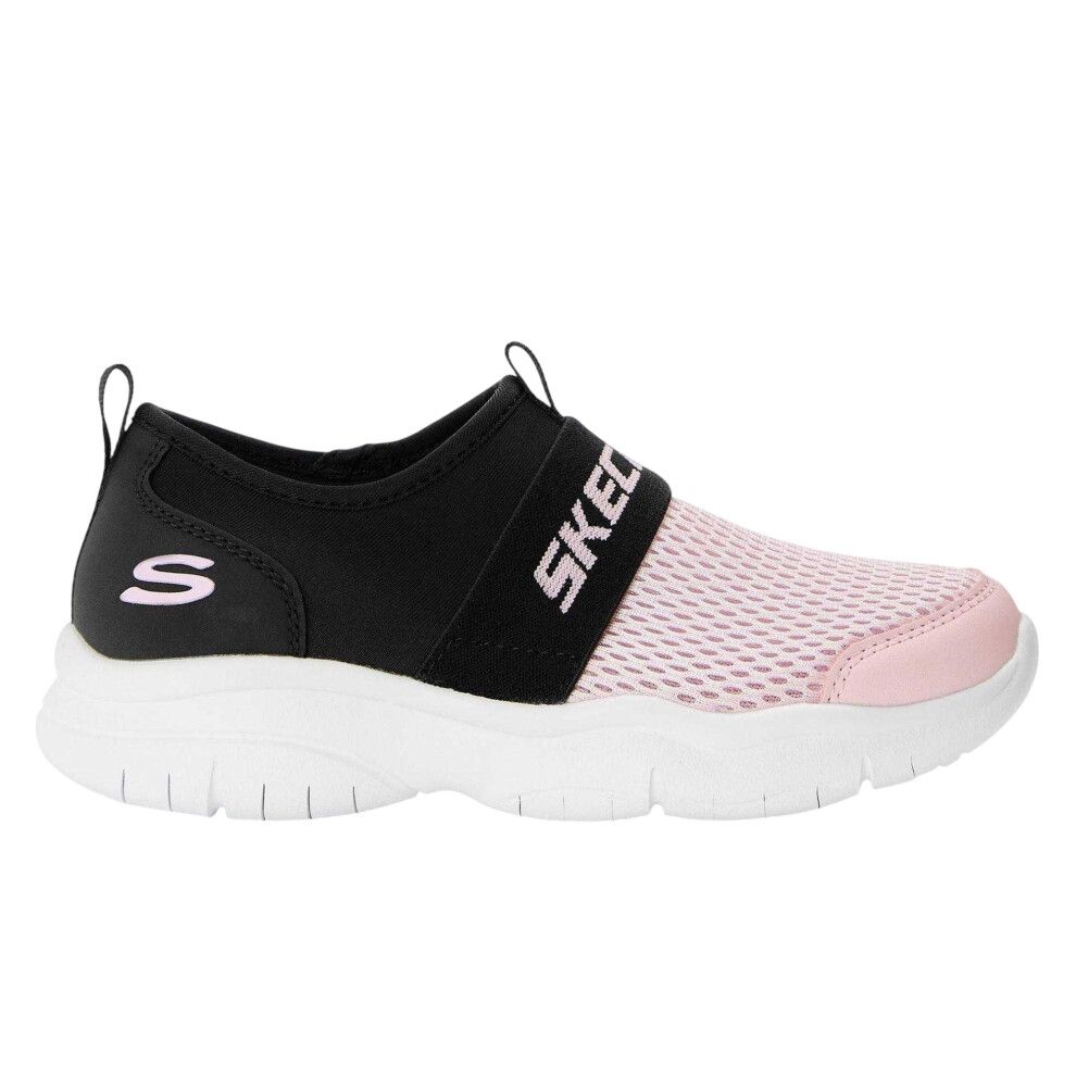 Skechers (12.5 Uk Child, Black/Pink) Childrens/Kids Flexblast Trainers