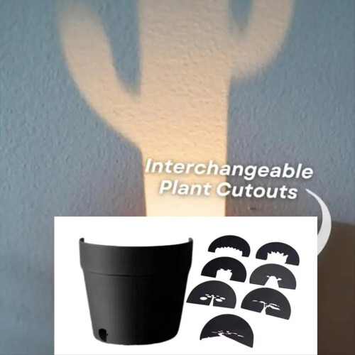 Flower pot projector light, bedside flower pot projection light lamp