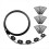 Garden landscape edging without trenching, plastic landscape edging set 1