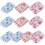 10Pcs Waterproof Shower Cap Elastic Bath Hat for Women 1