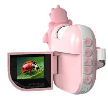 Microscope for children, mini microscope with 8 adjustable LED lights,