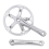 Bicycle square hole crankset Speed Folding crankset silver 1