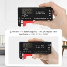 Probador de baterías digital BT168 Pro, herramienta para medir el voltaje