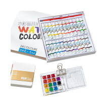 Reisefertiges Farbpaletten-Set, Acryl-Reisefarbpalette, Farbpalette mit Binderclips, D