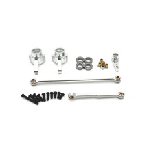 RC-Car-Lenkhebel-Kit für 1/12 MN82, MN78, D90, D91, D96, MN98, 99S RC-Cars – Upgrade-Teile, Silber