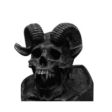 Retro Punk Satan Goat Skull Stainless Steel Locomotive Ring Fashionable Men's Gothic Jewelry Gift Skull Personality US9