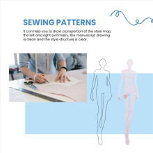 Rulers for fashion illustrations, sketching templates, sewing ruler, type A