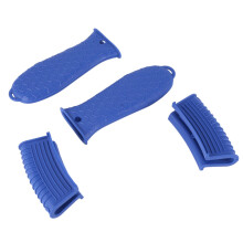 Silikon-Topfgriffschutz für Gusseisenpfannen, 4er-Pack, rutschfeste Gummihülle für Bratpfannen