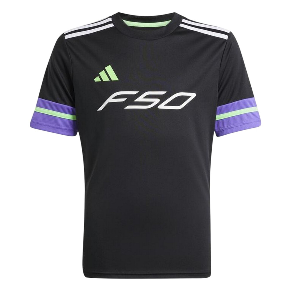 Adidas (7-8 Years, Black/Purple) Childrens/Kids F50 Training Jersey