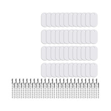 Rohlinge für sublimierte Hundemarken, 48 Stück, Hundemarken-Halskette aus Aluminium, doppelseitige Hundemarken,