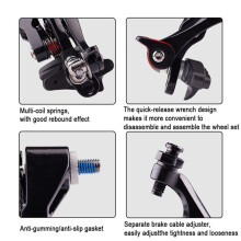 VIARON Racefiets C- Rem Dubbele Pivot Remmen 700C Fiets Aluminium Legering voor- en Achterremmen Rem Velg Remmen
