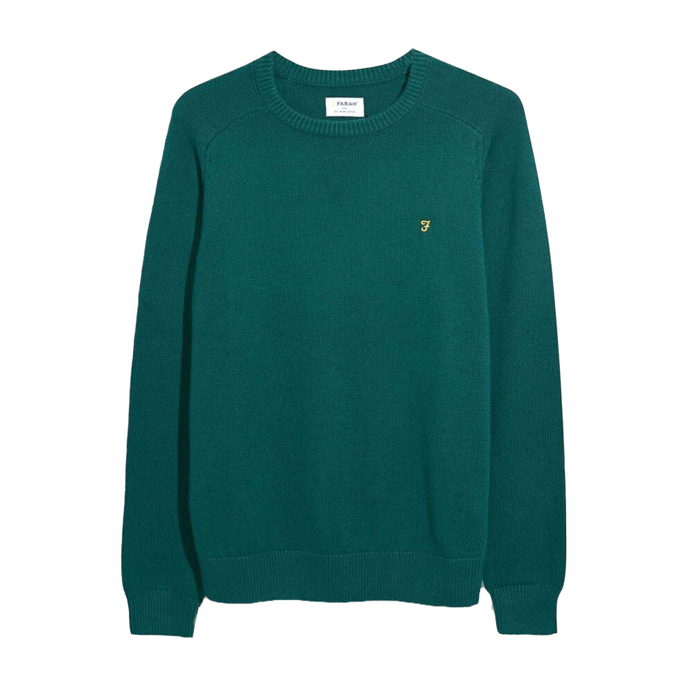 Farah (M, Green) Mens Kingsbury Crew Neck Sweatshirt