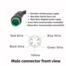 5-Poliger Farb-LCD-Bildschirm für Elektrofahrräder mit NFC--Funktion, Wasserdichtem Anschluss und Geschwindigkeitsanzeige für E-Bikes