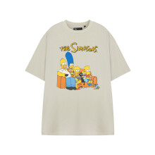(Small) The Simpsons Short Sleeved T-Shirt (Mens Beige)