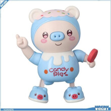 Ashata Electronic Dancing Pig Music Toy (Pink) Interactive Dancing Pig Toy with Light-Up Walkie-Talkie Game (Blue)