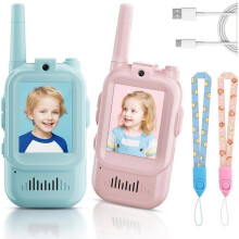 Rechargeable Kids Walkie Talkie Video, Birthday Gifts for Boys and Girls, Outdoor Toys for Children Ages 3-12