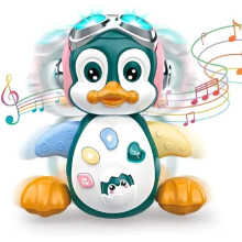 Musical Toy for 1-Year-Olds, Crawling Toys with Music and Lights, Educational Toy, Early Learning Toy, Baby Penguin Toy for 6-12 Months