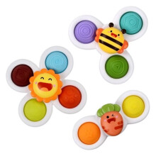 Suction Cup Toy - VVIKIZY - Rotating - 3 pieces - For children 6 months and older - Random color