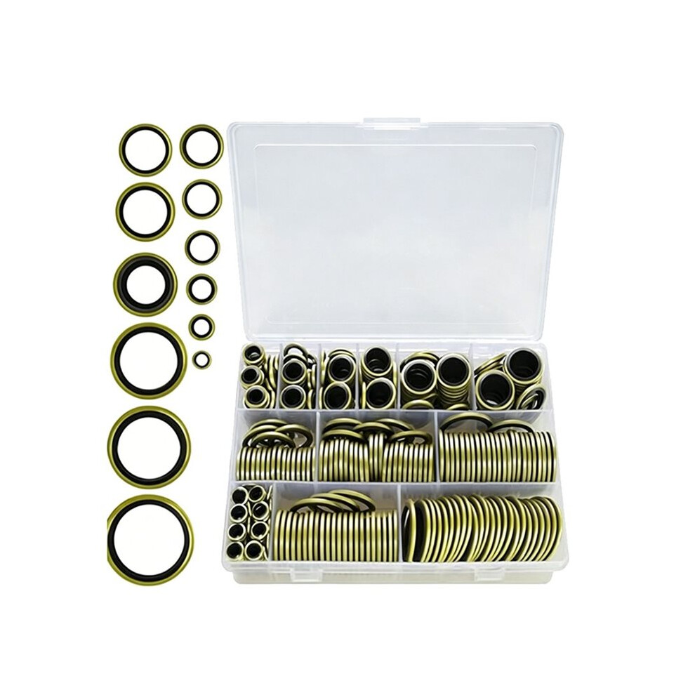 378 Pcs Nbr Metal Bonded Sealing Washer Assortment Kit M6 M8 M10 M12 M14 M16 M18 M20 M22 M24 M27 M30 6032317403780