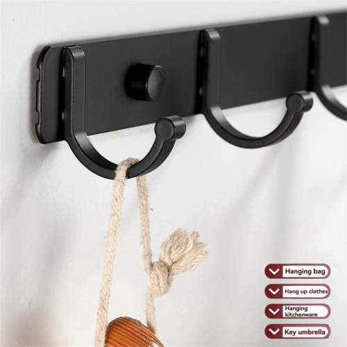 Kitchen hooks without holes, Nordic Space aluminum, single hooks, 7 hooks 2