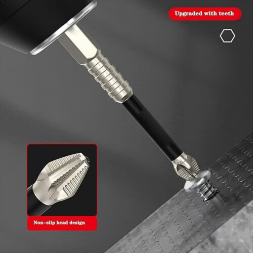 Screwdriver and drill bit set, 6-piece non-slip magnetic screwdriver bits 2