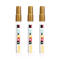 3Pcs Denkmal Farbe Stift Sunproof Wasserdichte Stein-Gold 3mm