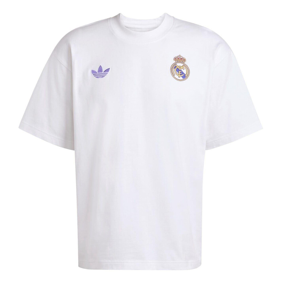 Adidas (S, White) Mens Originals Real Madrid Cf T-Shirt