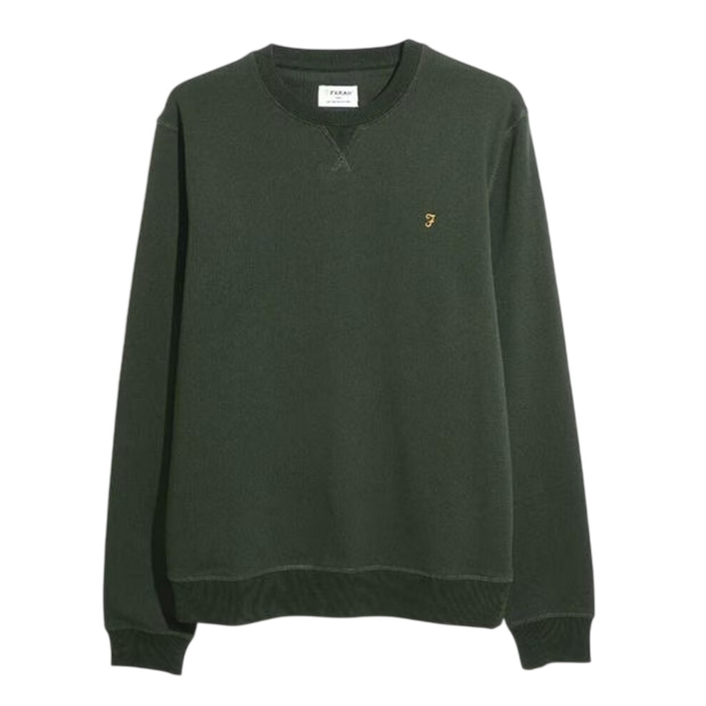 Farah (M, Evergreen) Mens Organic Cotton Crew Neck Sweatshirt