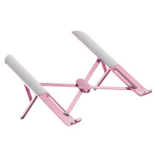 Portable Foldable Notebook Laptop Stand With 7 Adjustable-Pink