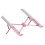 Portable Foldable Notebook Laptop Stand With 7 Adjustable-Pink 1