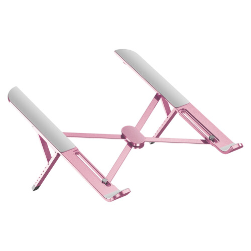Portable Foldable Notebook Laptop Stand With 7 Adjustable-Pink