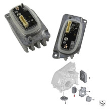 1Pair Front Angel Eye LED Module Turn Signal Light Source for 5 Series G30 G38 2017-2019 US 63117214943 63117214944