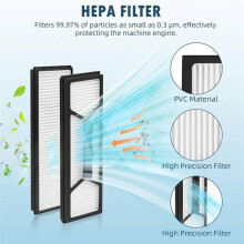 Ersatzteilset für S1, Omniscient S1 Pro Robotersauger Enthält Hauptrolle, HEPA-Filter & Staubbeutel