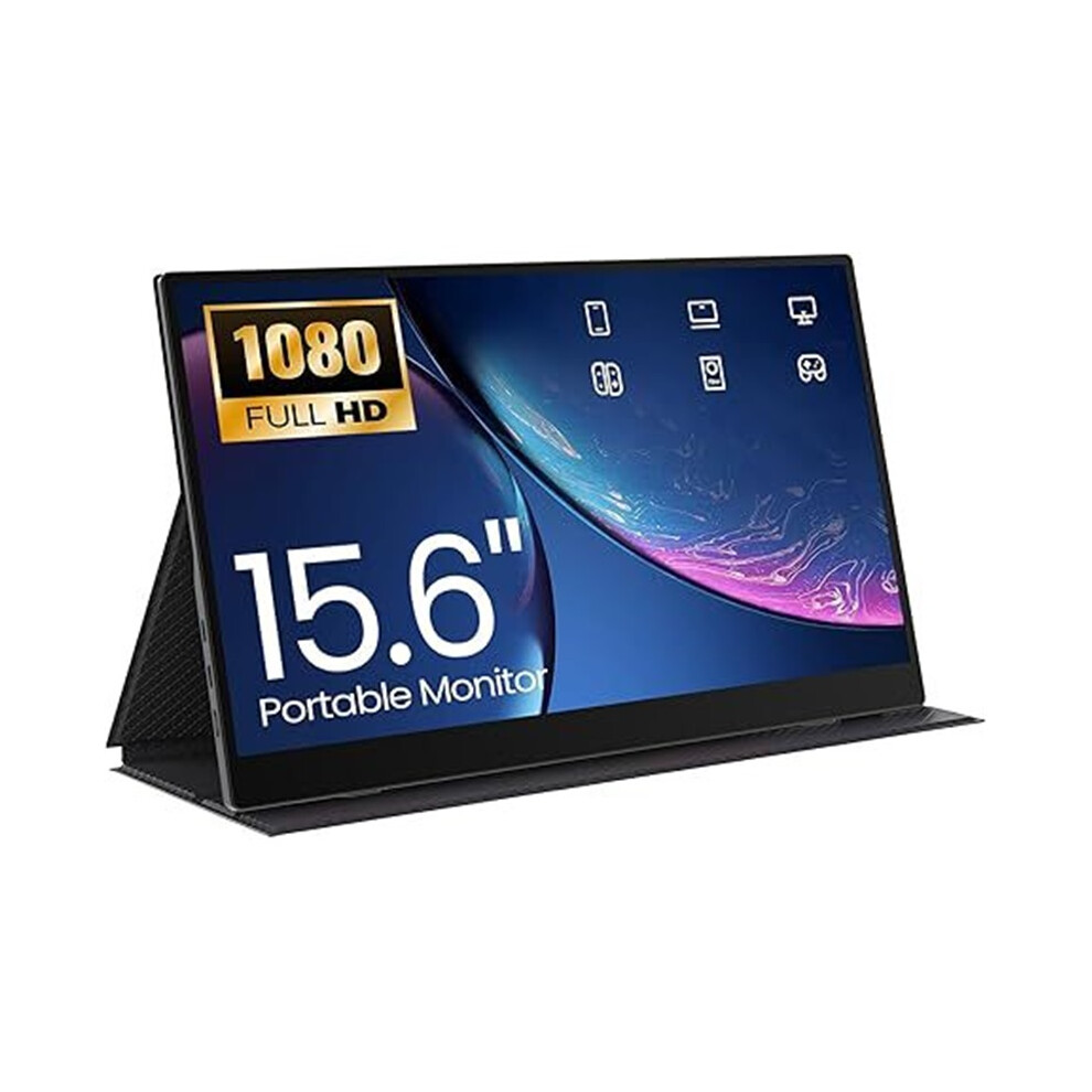 Portable Monitor 15.6'', 1080P Fhd Plug Usb-C Hdmi, Portable Game External Screen For Pc Phone Mac Xbox Ps4/5 4712389708298